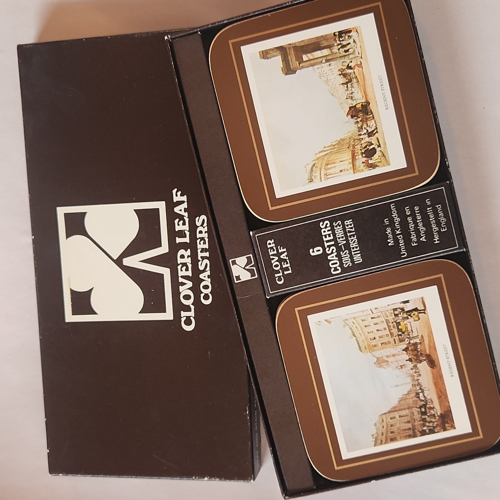 Vintage United Kingdom Coaster Set
